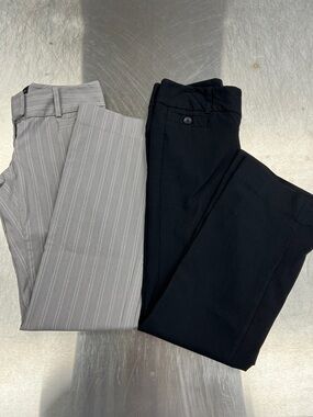 The Limited Women's Dress Pants - Black & Light Gray Pinstripe